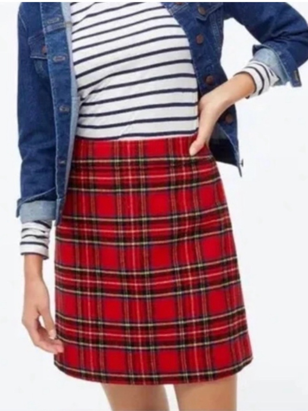 J.Crew Factory Tartan Plaid A-Line Mini Skirt – Size 16